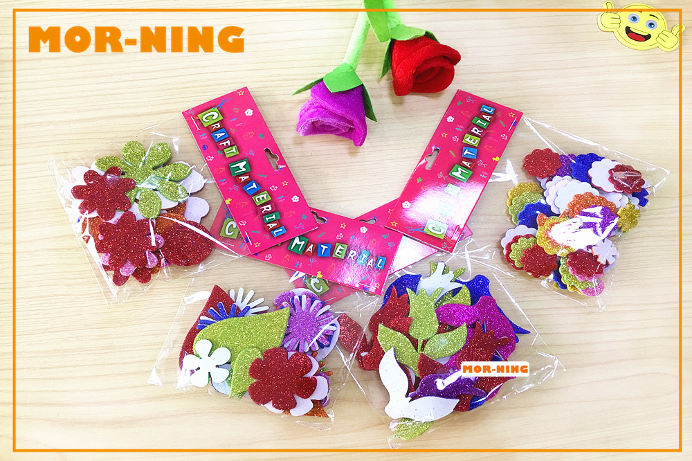 Glitter Eva Foam Shapes