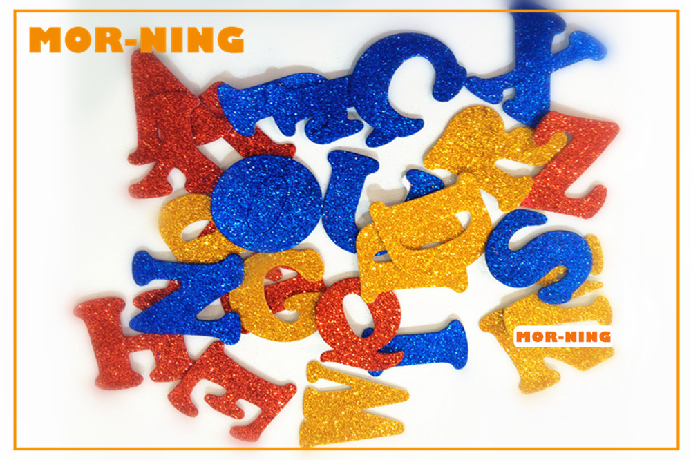 Glitter EVA Foam Letter Shapes.