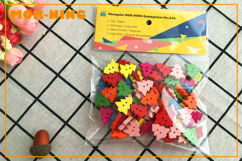 Wood Button Christmas